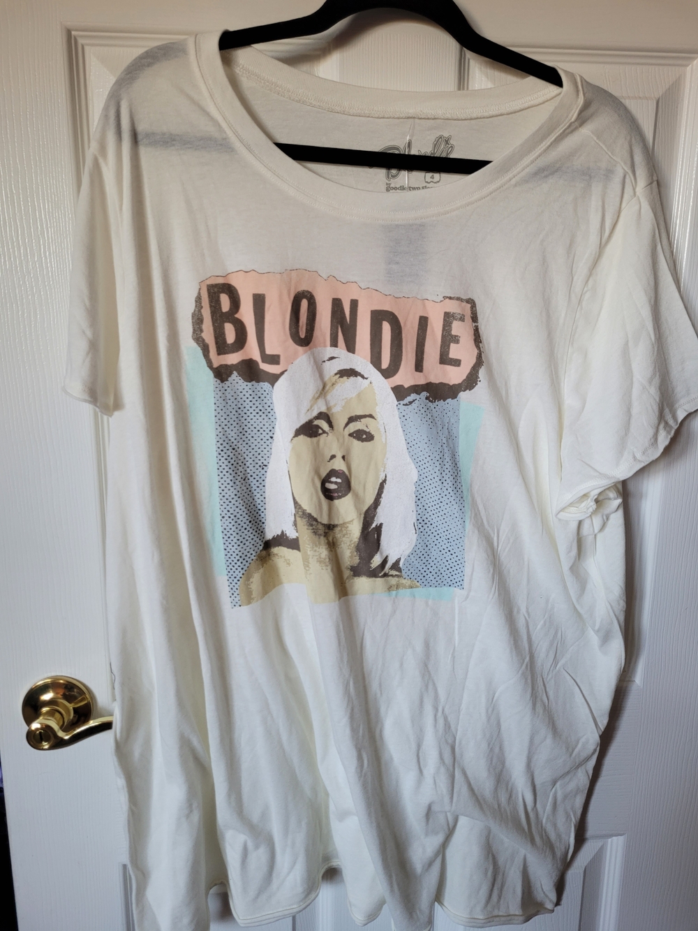 torrid Blondie Graphic Tee - White with Pink & Blue Print